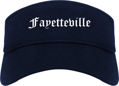 Fayetteville Georgia GA Old English Mens Visor Cap Hat Navy Blue