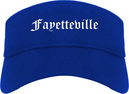 Fayetteville Georgia GA Old English Mens Visor Cap Hat Royal Blue