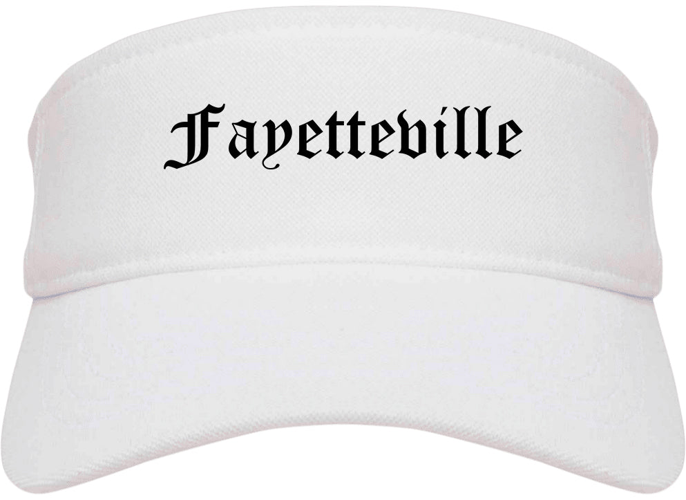 Fayetteville Georgia GA Old English Mens Visor Cap Hat White