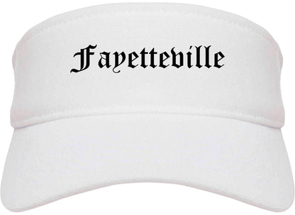 Fayetteville Georgia GA Old English Mens Visor Cap Hat White