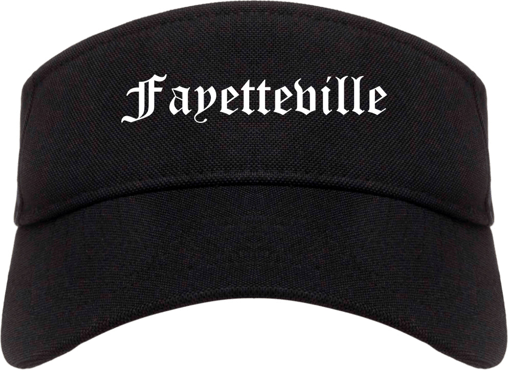 Fayetteville North Carolina NC Old English Mens Visor Cap Hat Black