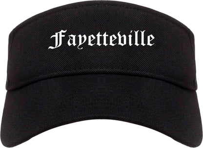 Fayetteville North Carolina NC Old English Mens Visor Cap Hat Black