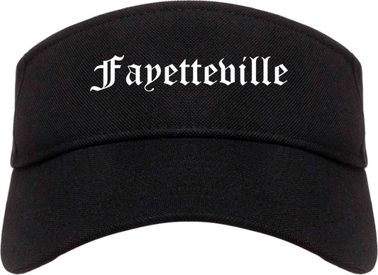 Fayetteville North Carolina NC Old English Mens Visor Cap Hat Black