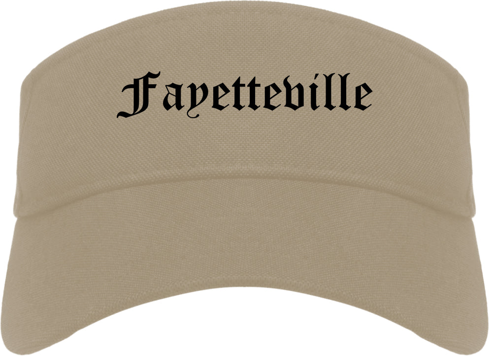 Fayetteville North Carolina NC Old English Mens Visor Cap Hat Khaki