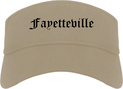 Fayetteville North Carolina NC Old English Mens Visor Cap Hat Khaki