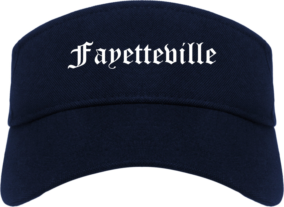 Fayetteville North Carolina NC Old English Mens Visor Cap Hat Navy Blue