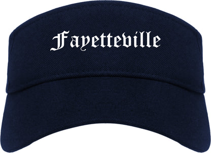 Fayetteville North Carolina NC Old English Mens Visor Cap Hat Navy Blue