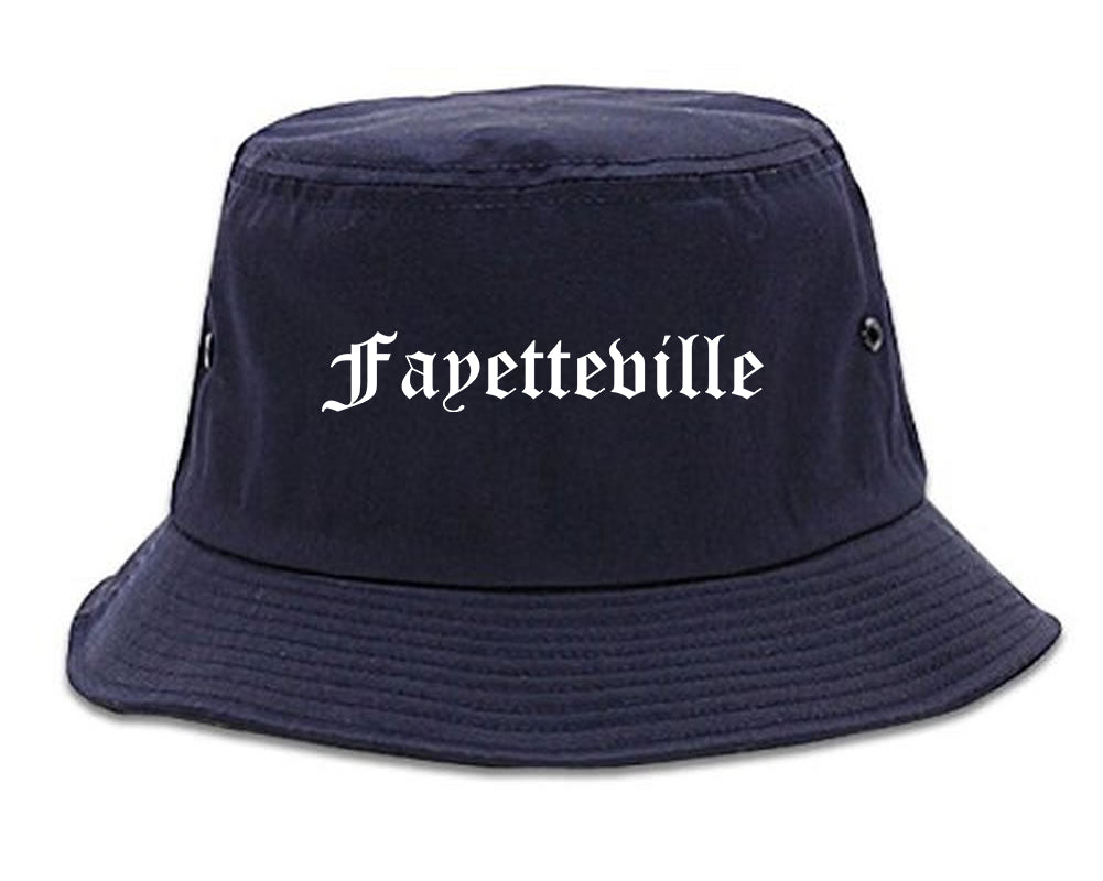 Fayetteville Tennessee TN Old English Mens Bucket Hat Navy Blue