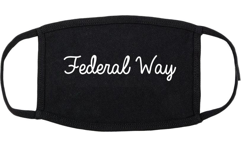 Federal Way Washington WA Script Cotton Face Mask Black