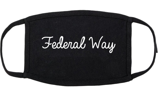 Federal Way Washington WA Script Cotton Face Mask Black