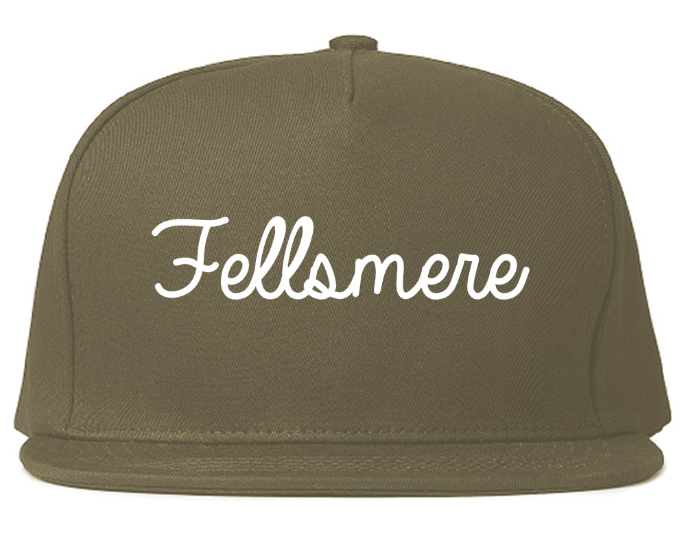 Fellsmere Florida FL Script Mens Snapback Hat Grey
