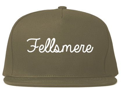 Fellsmere Florida FL Script Mens Snapback Hat Grey