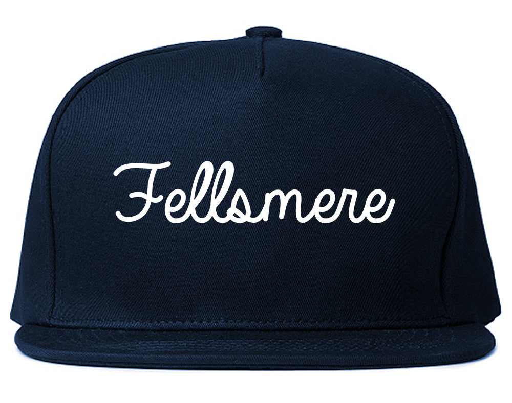 Fellsmere Florida FL Script Mens Snapback Hat Navy Blue