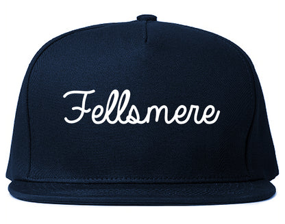 Fellsmere Florida FL Script Mens Snapback Hat Navy Blue