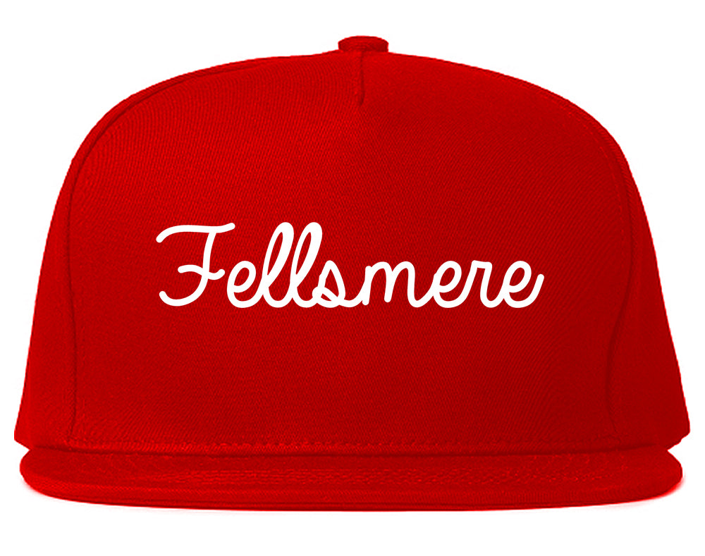 Fellsmere Florida FL Script Mens Snapback Hat Red