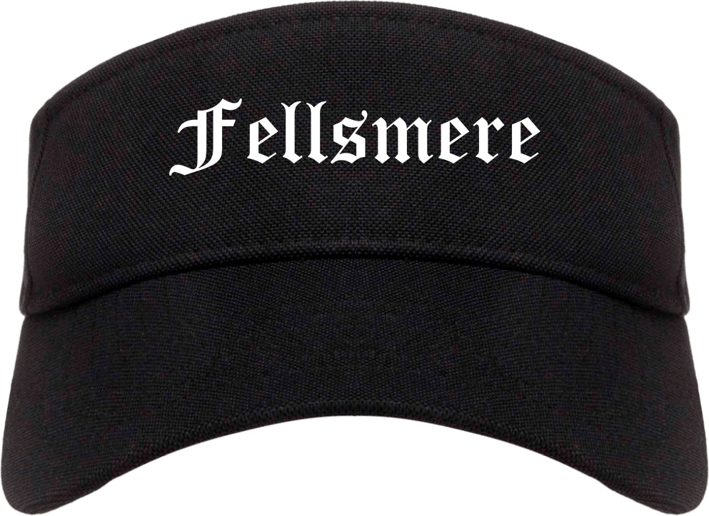 Fellsmere Florida FL Old English Mens Visor Cap Hat Black