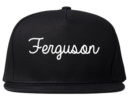Ferguson Missouri MO Script Mens Snapback Hat Black