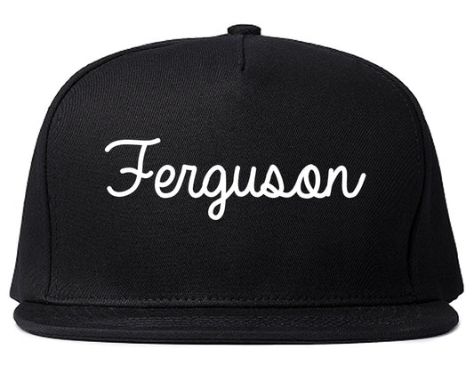 Ferguson Missouri MO Script Mens Snapback Hat Black