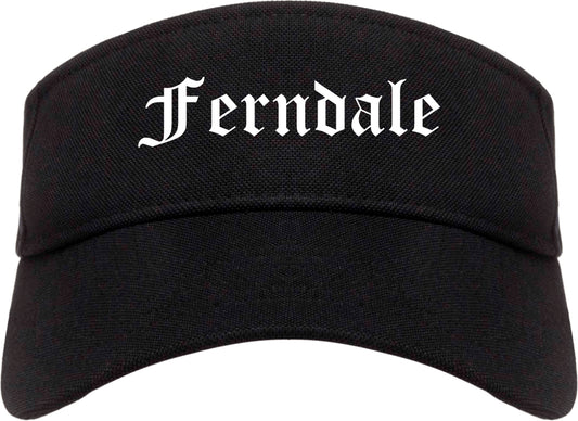Ferndale Michigan MI Old English Mens Visor Cap Hat Black