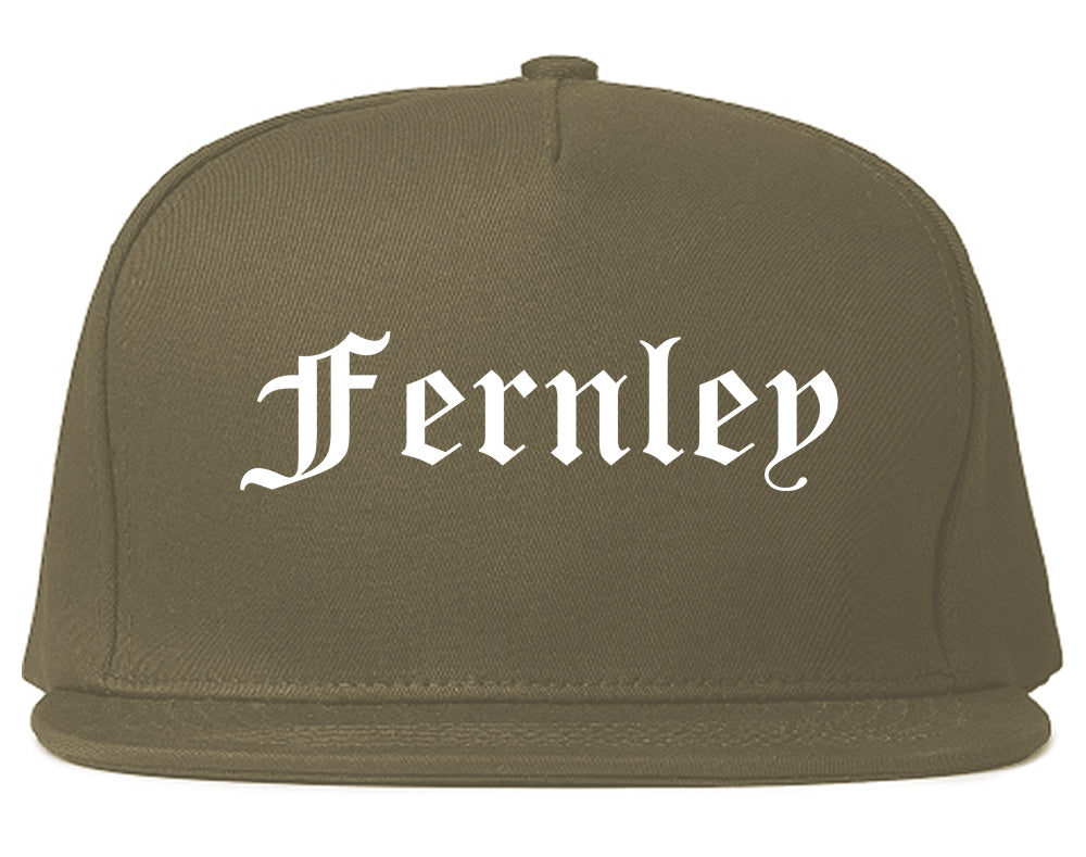 Fernley Nevada NV Old English Mens Snapback Hat Grey