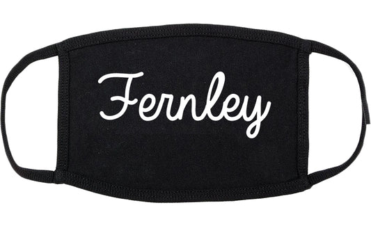 Fernley Nevada NV Script Cotton Face Mask Black