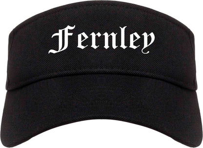 Fernley Nevada NV Old English Mens Visor Cap Hat Black