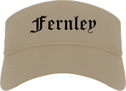Fernley Nevada NV Old English Mens Visor Cap Hat Khaki