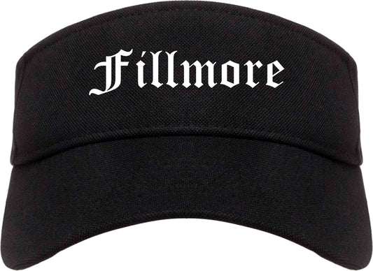 Fillmore California CA Old English Mens Visor Cap Hat Black