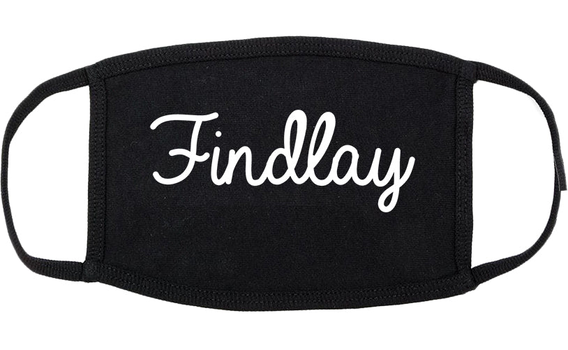 Findlay Ohio OH Script Cotton Face Mask Black