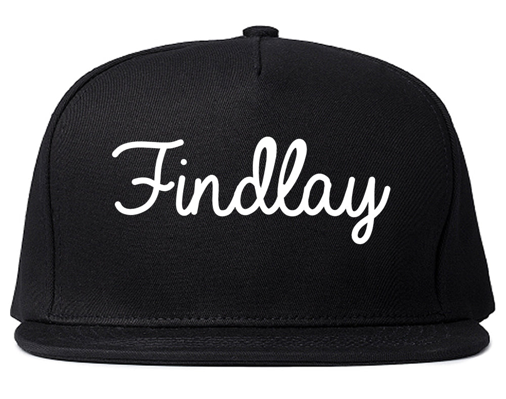Findlay Ohio OH Script Mens Snapback Hat Black