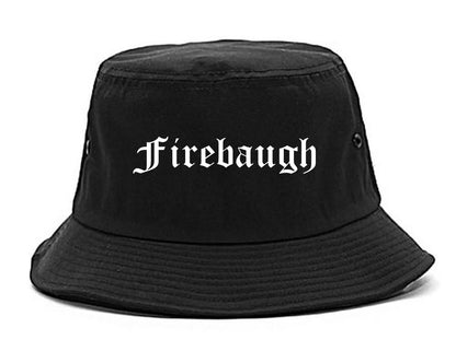 Firebaugh California CA Old English Mens Bucket Hat Black