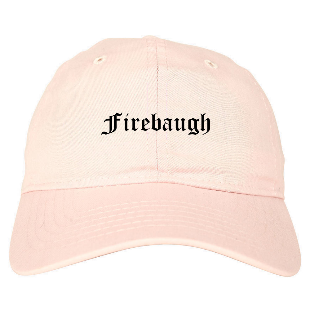 Firebaugh California CA Old English Mens Dad Hat Baseball Cap Pink