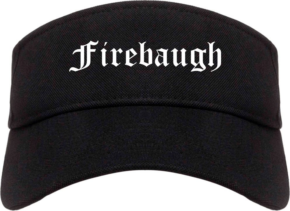 Firebaugh California CA Old English Mens Visor Cap Hat Black