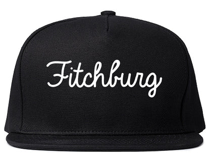 Fitchburg Wisconsin WI Script Mens Snapback Hat Black
