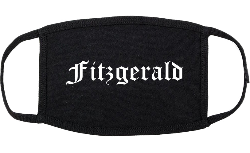 Fitzgerald Georgia GA Old English Cotton Face Mask Black