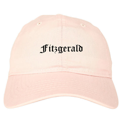Fitzgerald Georgia GA Old English Mens Dad Hat Baseball Cap Pink