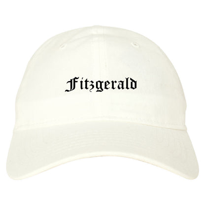 Fitzgerald Georgia GA Old English Mens Dad Hat Baseball Cap White
