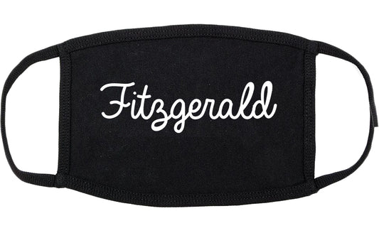 Fitzgerald Georgia GA Script Cotton Face Mask Black