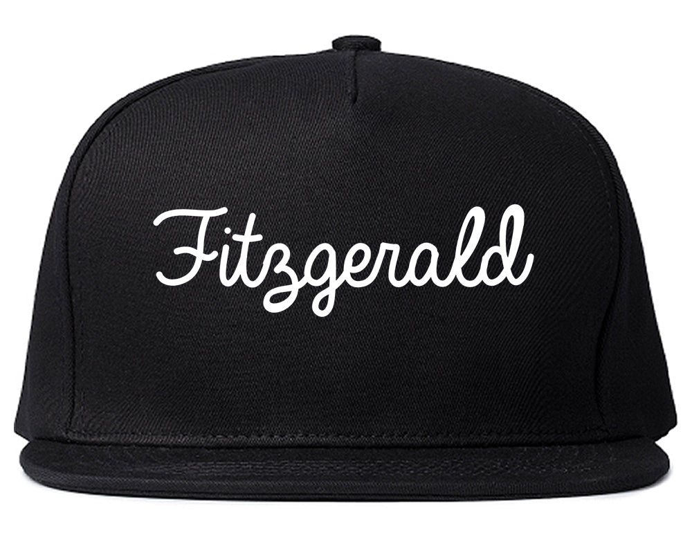 Fitzgerald Georgia GA Script Mens Snapback Hat Black