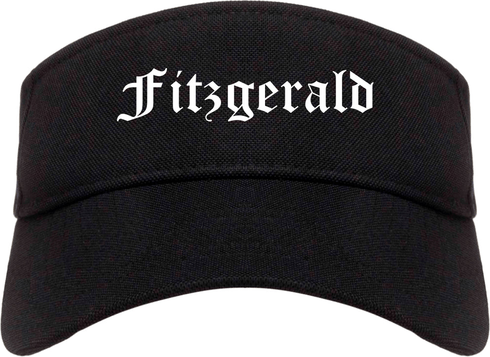 Fitzgerald Georgia GA Old English Mens Visor Cap Hat Black