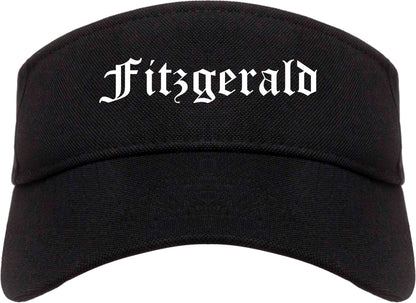 Fitzgerald Georgia GA Old English Mens Visor Cap Hat Black