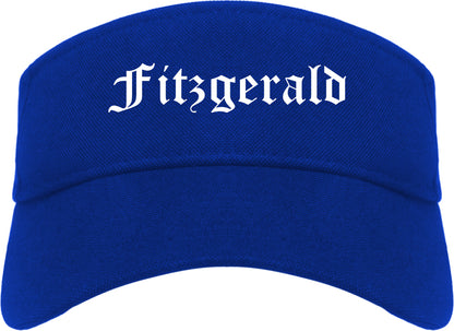 Fitzgerald Georgia GA Old English Mens Visor Cap Hat Royal Blue