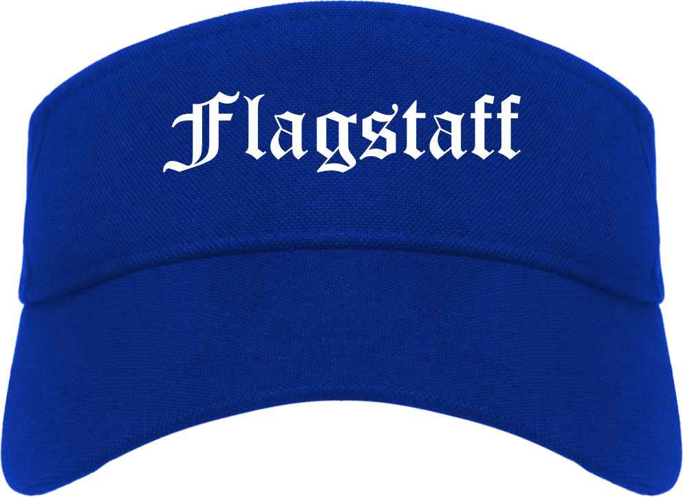 Flagstaff Arizona AZ Old English Mens Visor Cap Hat Royal Blue