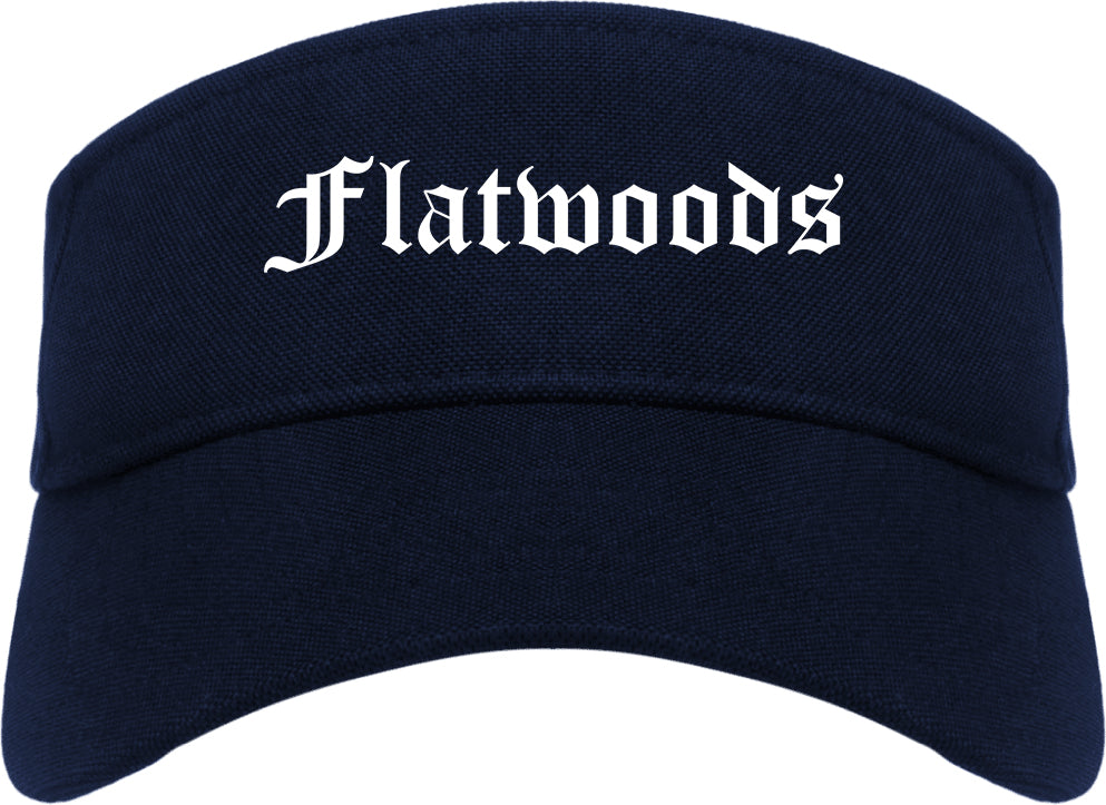 Flatwoods Kentucky KY Old English Mens Visor Cap Hat Navy Blue