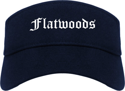 Flatwoods Kentucky KY Old English Mens Visor Cap Hat Navy Blue