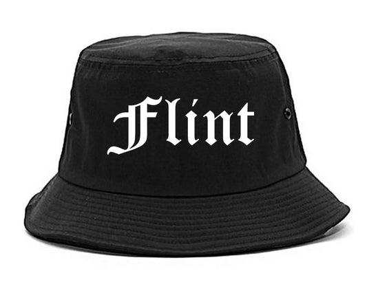 Flint Michigan MI Old English Mens Bucket Hat Black