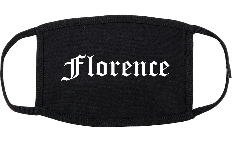 Florence Arizona AZ Old English Cotton Face Mask Black