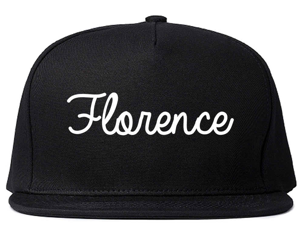 Florence Arizona AZ Script Mens Snapback Hat Black