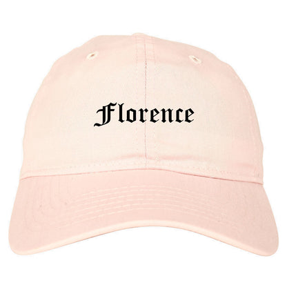 Florence Oregon OR Old English Mens Dad Hat Baseball Cap Pink