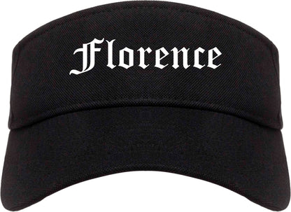 Florence Oregon OR Old English Mens Visor Cap Hat Black